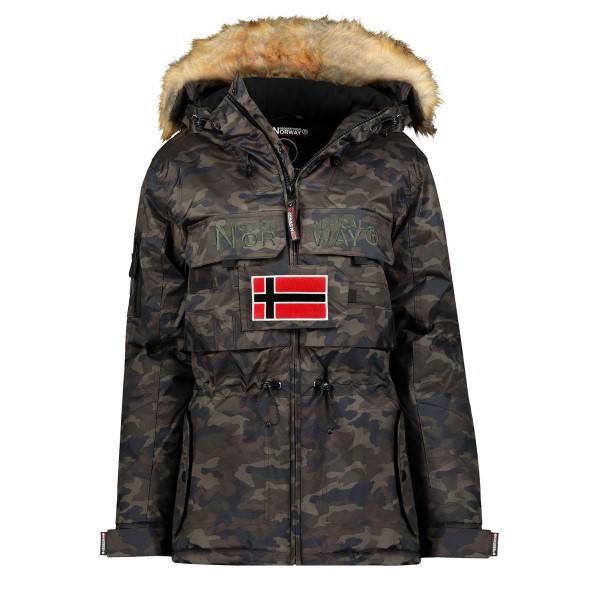 Geographical Norway Parka De Mujer Bellaciao Camo Caqui Kaki
