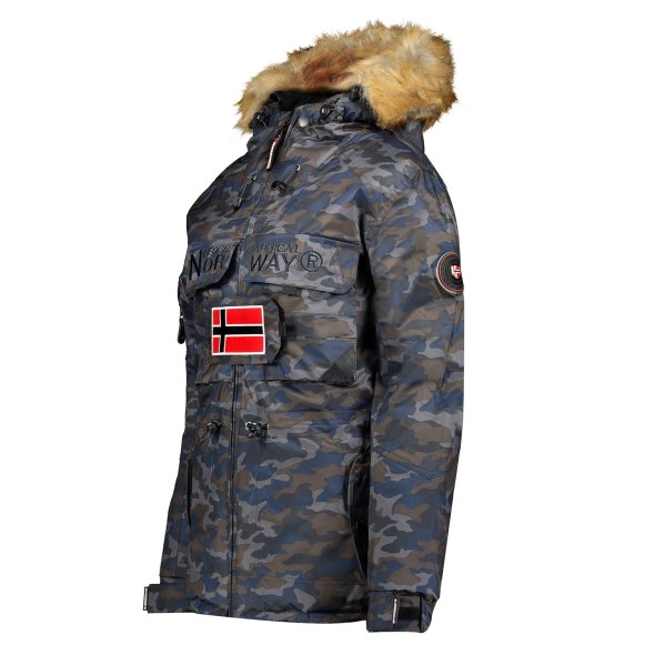 Geographical Norway Parka De Mujer Bellaciao Camo Azul Marino Navy
