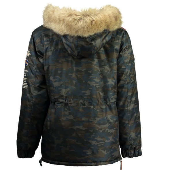 Geographical Norway Parka De Hombre Boomerang Camo Azul Marino Navy