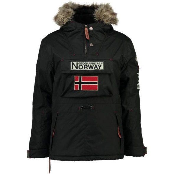 Geographical Norway Parka De Niño Boomerang Negro Black