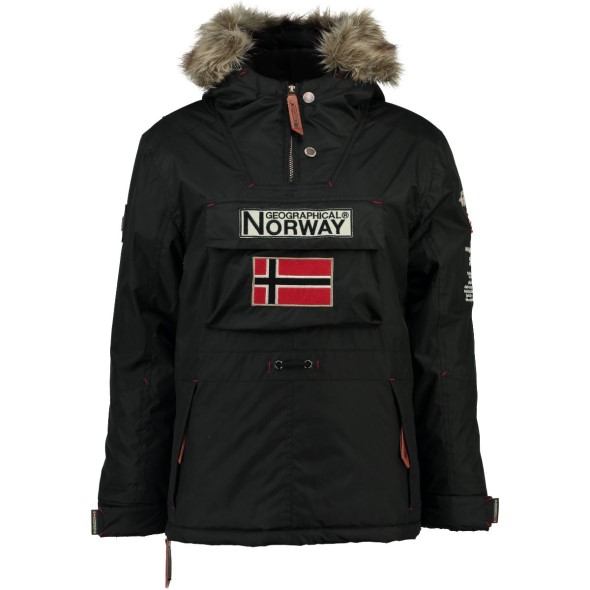 Geographical Norway Parka De Niño Boomerang Negro Black