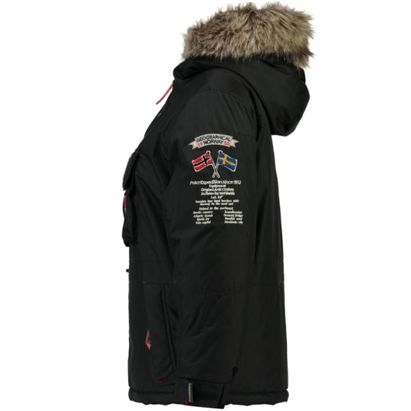Geographical Norway Parka De Niño Boomerang Negro Black