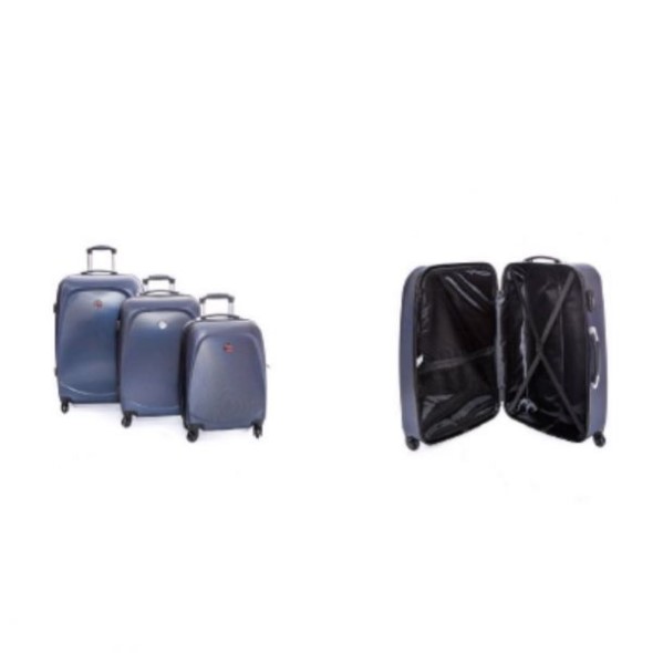 Geographical Norway Set De Tres Maletas Salvadore Azul Marino Navy