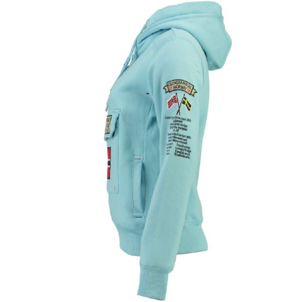 Geographical Norway Sudadera De Mujer Gymclass Azul Cielo Blue