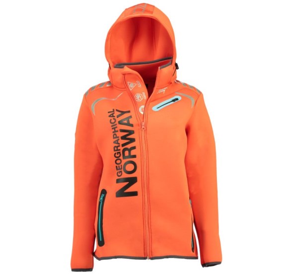 Geographical Norway Parka De Mujer Revolution Llamativo Coral / Azul Coral