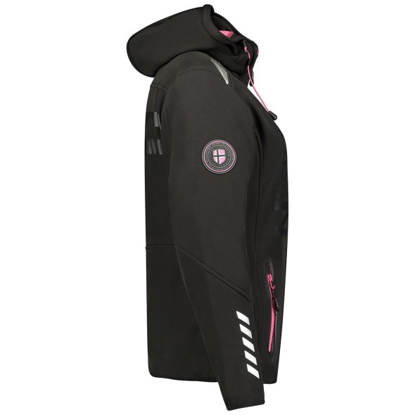 Geographical Norway Chaqueta Softshell De Mujer Reine Negro / Llamativo Rosa Rosa