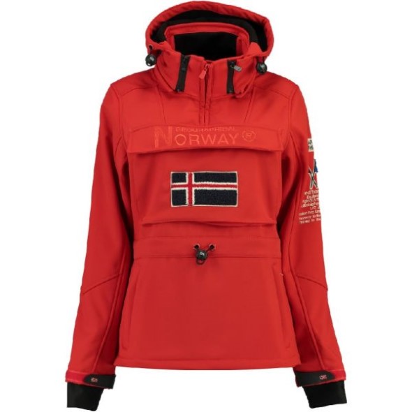 Chaqueta Softshell De Mujer Tilsit Rojo Red Geographical Norway